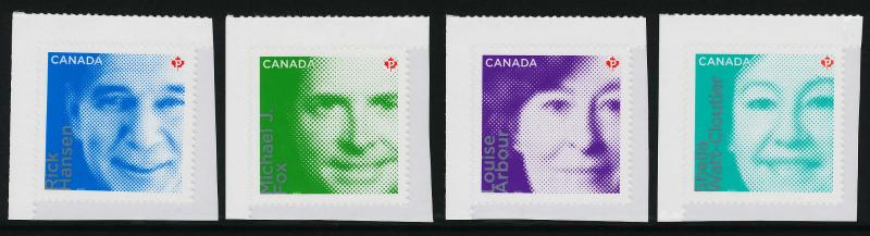 Canada 2550-3 MNH Difference Makers, Hansen, Fox, Arbour, Watt-Cloutier