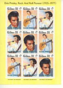 1993 Gambia Elvis Presley Rock & Roll - MS9 1347 MNH
