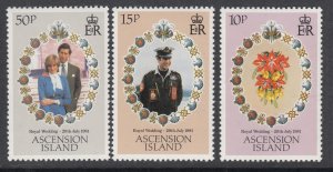 Ascension 294-296 Royal Wedding MNH VF