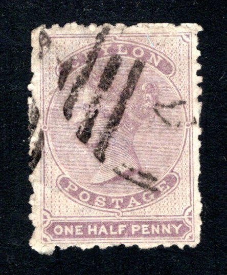 Ceylon #45, F/VF, Used, Wmk. 1a, CV $50.00 ....  1290029