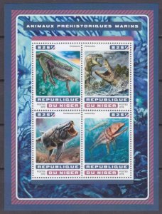 2016 Niger 4602-4605KL Prehistoric marine animals 13,00 €