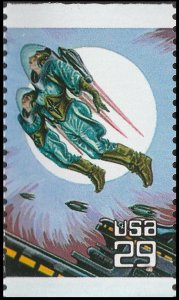 US 2743 Space Fantasy Jetpackers 29c single MNH 1993