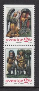 Sweden 1994 MNH Scott #2105-#2106 Se-tenant pair 2.80k Medieval Altar Pieces ...
