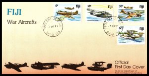 Fiji 454-457 Airplanes U/A FDC