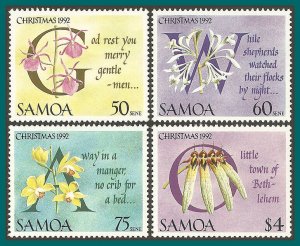 Samoa 1992 Christmas, MNH  #815-818,SG886-SG889