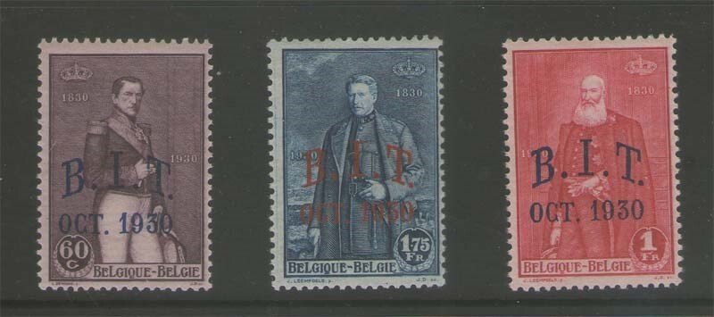 Belgium 1930 Sc 222-224 MNH