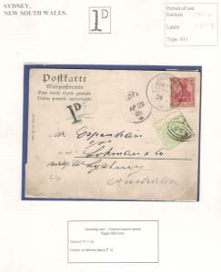 POSTAGE DUE Markings Stamps Covers NSW Australia Unpaid Postmark New South Wales