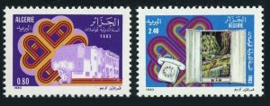 Algeria 721-722,MNH.Michel 832-833. World Communications Year WCY-1983.