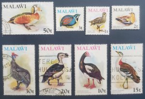 Malawi, 233-235, 238-242, 1975 Birds, Cat. value - $13.05