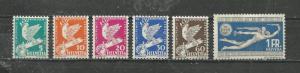 Switzerland Scott catalogue # 210-215 Unused HR