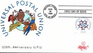 #3332 Universal Postal Union B Line FDC