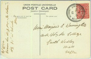 BK0432 -  JAMAICA  - POSTAL HISTORY - Nice POSTMARK on POSTCARD to USA  1912