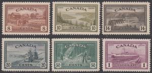 Canada 268-273 MNH CV $79.00