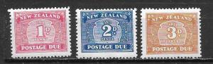 New Zealand J27-29 Postage Due set Unused LH