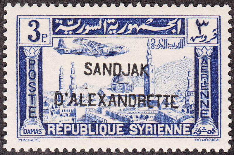 Alexandretta #C4 Syria Air Mail Overprinted MLH