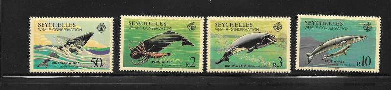 WHALES - SEYCHELLES #555-558  MNH