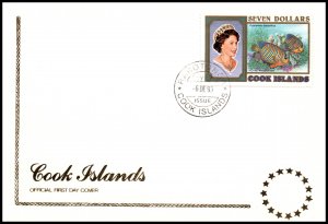 Cook Islands 1085 Fish U/A FDC