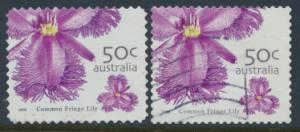 Australia  SC# 2399 & 2403 Used  Common Fringe Lily please see details