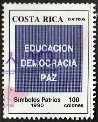 Costa Rica #427 Education, Democracy, Peace, used. PM,HM