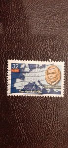 US Scott # 3141; used 32c The Marshall Plan from 1997; VFXF centering; off paper