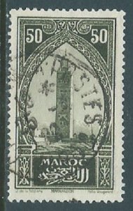 French Morocco, Sc #105, 50c Used