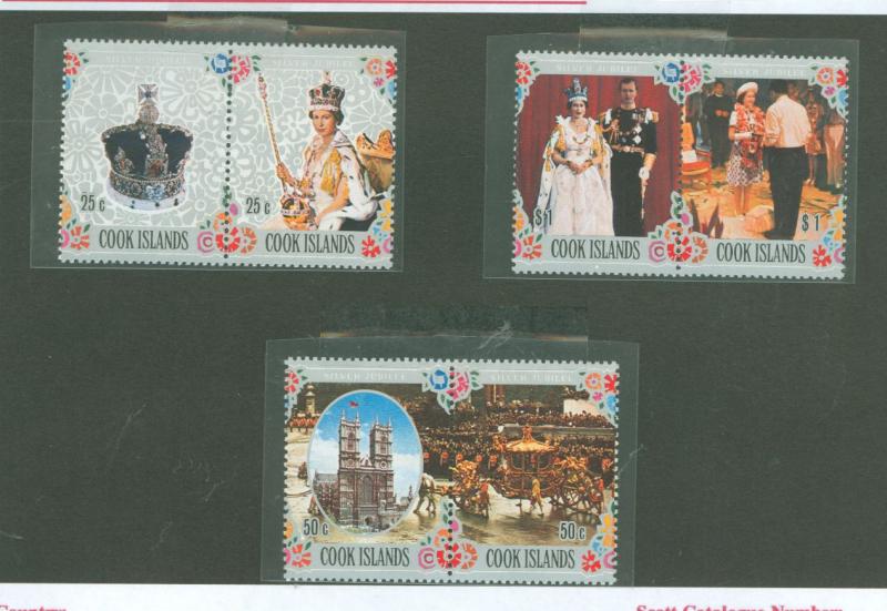 Cook Islands 1977 Scott 465-467 Reign of QE II MNH