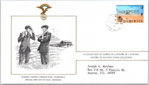 HISTORY OF AVIATION TOPICAL FIRST DAY COVER SERIES 1978 - DOMINICA $2