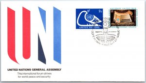 UN UNITED NATIONS FIRST DAY COVER THE GENERAL ASSEMBLY 1978 CACHET #6