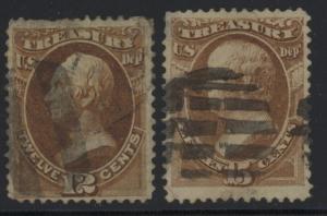 US O78 & O79 used w/cancels - US Dept of the Treasury