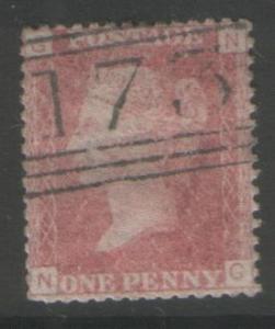 Great Britain 1d red SG43 Scott #33 plate 147