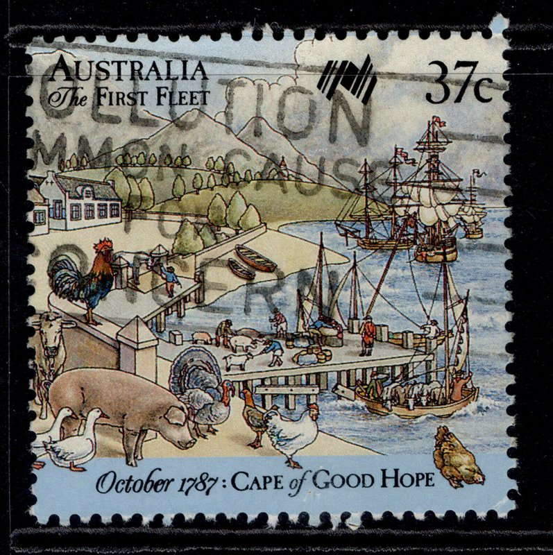 AUSTRALIA QEII SG1064, 1987 37c Ferrying supplies, FINE USED.