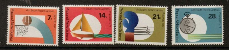 PAPUA NEW GUINEA SG200/3 1971 SOUTH PACIFIC GAMES MNH