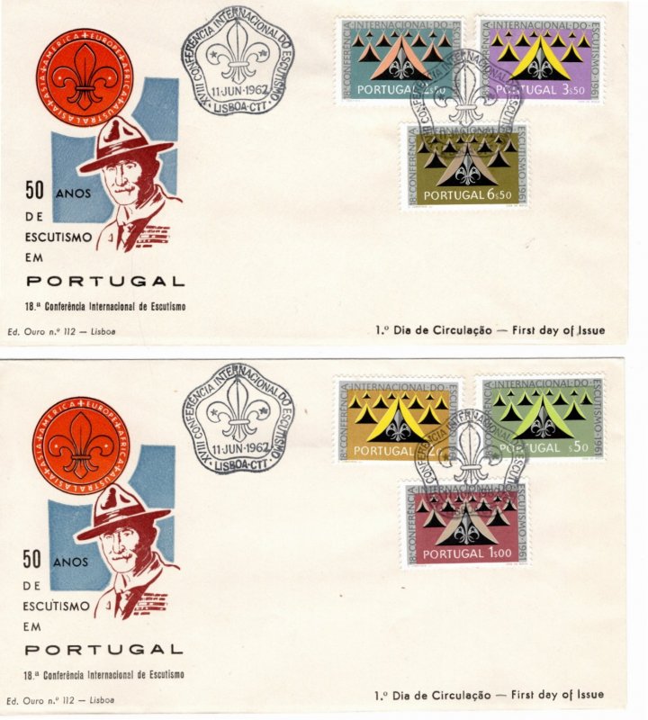 Portugal 1962 Sc 885-90 FDC-3 (set of 2)