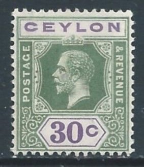 Ceylon #208 MH 30c King George V