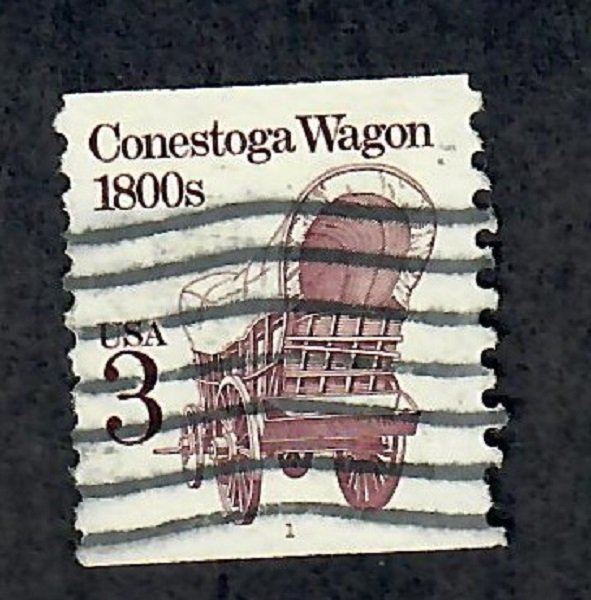 US #2252 Conestoga Wagon Used PNC Single plate #1