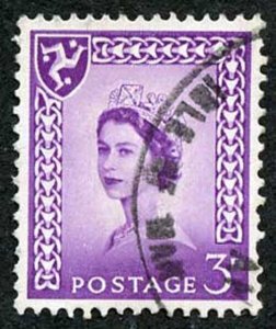 IOM SG2a 3d Deep Lilac on Chalky Paper Fine used cat from 6.50 pounds