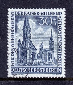 GERMANY (BERLIN) — SCOTT 9NB11 — 1950 30+15pf CHURCH RUINS — USED — SCV $70