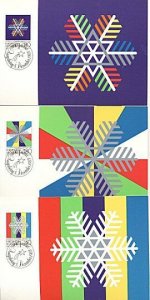 LIECHTENSTEIN 1983 WINTER OLYMPICS SET OF 3 MAX CARD