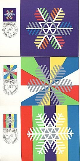 LIECHTENSTEIN 1983 WINTER OLYMPICS SET OF 3 MAX CARD