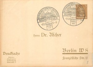 E0053 Drucksache (printed matter) German postcard from Schwetzingen 1930