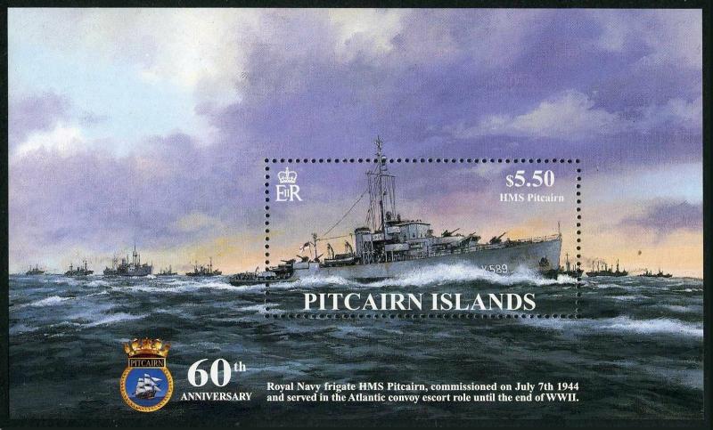 Pitcairn 599,MNH. Commissioning of HMS Pitcairn,60th Ann.2004.