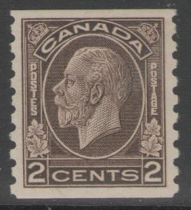 CANADA SG327 1933 2c SEPIA MTD MINT 