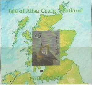 AILSA CRAIG - Birds on Map - Imperf Souv Sheet - M N H -Private Issue