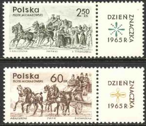 Poland 1965 Sc 1363-4 P Michalowski Painting Art Stamp MNH