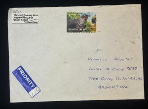 CM) 2003. FINLAND. AIR MAIL ON ARGENTINA SHIPPING. BIRD STAMP. XF