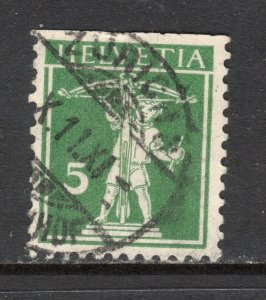 Switzerland  Scott#  157  single used  DAMAGED