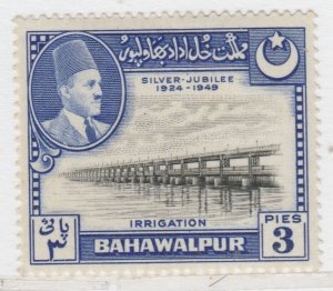 PAKISTAN BAHAWALPUR 1949 3d MH* Stamp A29P27F33314-