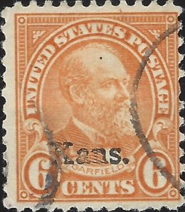 US Scott #664 Used Fine 1929 Kansas Overprint Stamp