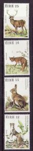 Ireland-Sc#480-3-unused NH set-Animals-Fox-Deer-Ermine-Hare-1980-