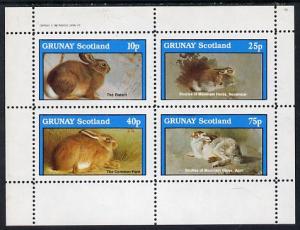 Grunay 1982 Animals (Rabbits) perf  set of 4 values (10p ...